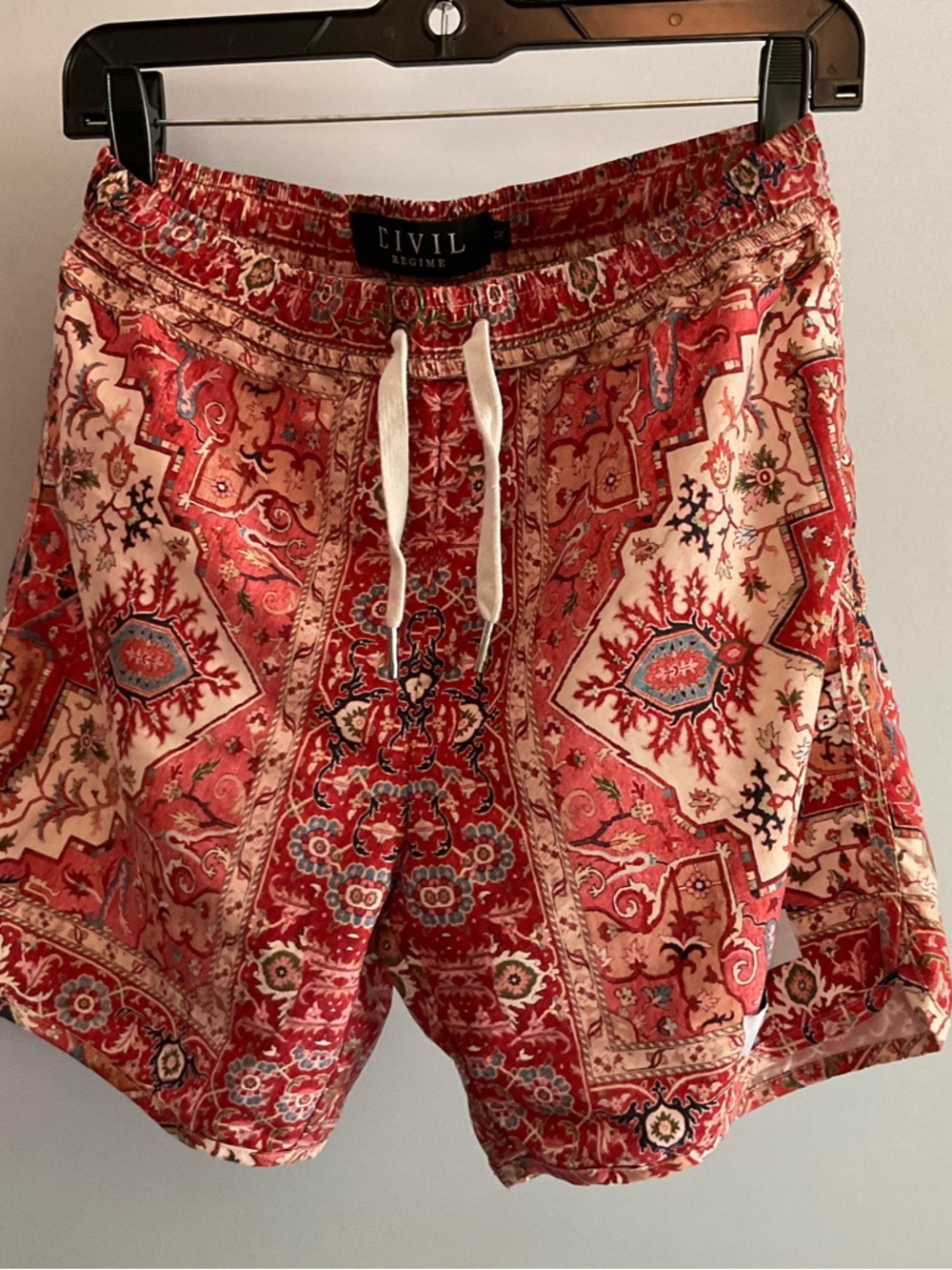 Civil Regime Persian Print Swim Trunks Men’s Medium Resort Luxe Lined Shorts - Picture 5 of 16